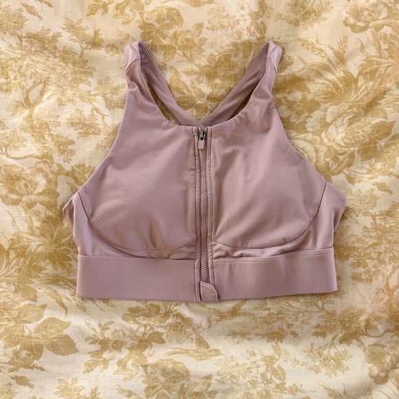 FABLETICS High impact On the Go No-Bounce Sports Bra Zip-Up Long Line Pink XS - Picture 7 of 9
